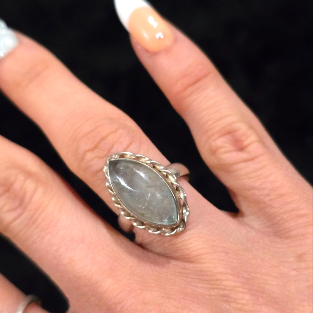 Aquamarine ring 925 size 5